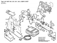 Bosch 0 601 927 581 GSR 12 VET Cordless Screw Driver 12 V / GB Spare Parts GSR12VET